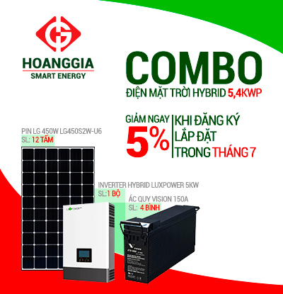 COMBO Điện mặt trời lưu trữ Hybrid 5,4kW