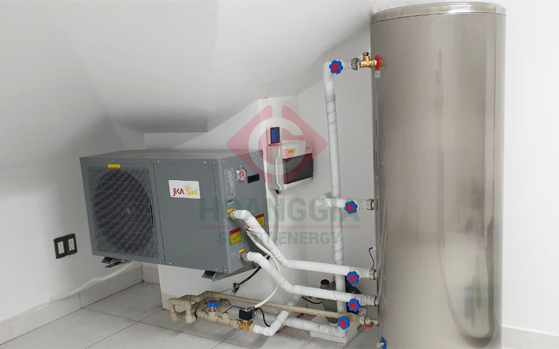 Lắp đặt hệ thống nước nóng heatpump cho hộ gia đình tại Vinhome Marina